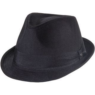 Stetson Herringbone Fedora, Black, Mens