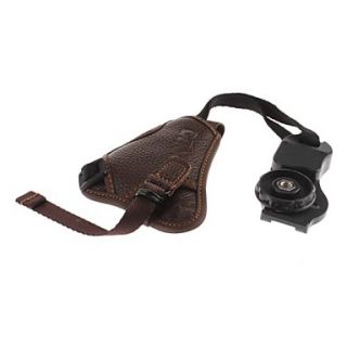 Debo Genuine Leather Wrist Strap for Camera (BlackCoffee, Large Size)