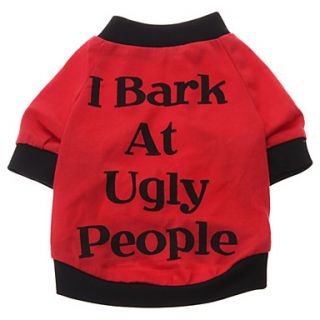 I Bark at Ugly People Pattern T Shirt for Dogs (S XXL)