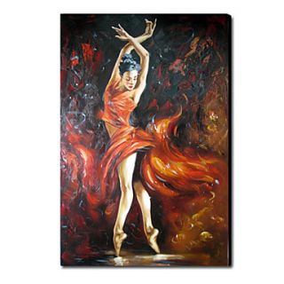 Hand Painted Oil Painting People Lady Dancer 1212 PE0181