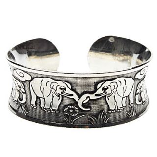 Elephant Statue Tibetan Silver Bracelet