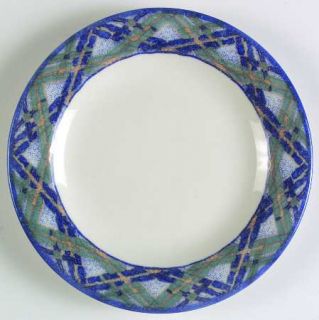 Royal Doulton Glen Ora Salad Plate, Fine China Dinnerware   Blue Cris Cross Line