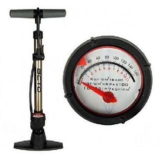 BETO Aluminum Alloy 25 inch Floor Pump with Pressure Gauge CMP 069