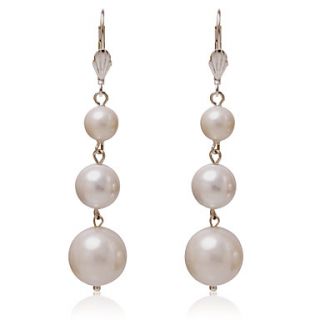 Fabulous Alloy Round Three Pearls Earrings