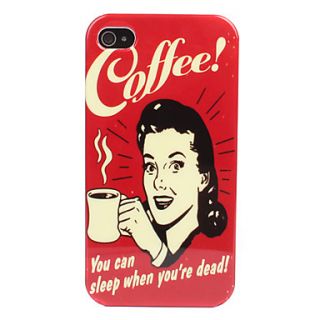 Woman and Coffee Hard Case for iPhone 4/4S