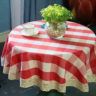 Red White Plaid Table Cloth