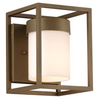 Forecast Lighting F855511 Outdoor Light, Cube 1 Light Fixture Bronze