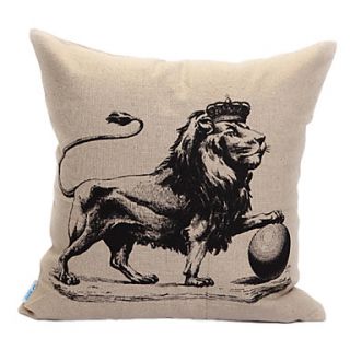 Lion King Print Decorative Pillow Cover