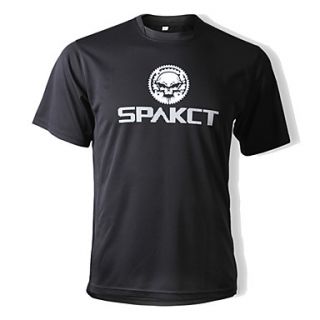 SPAKCT 100% Polyester Breathable Riding Cultural T shirt(Black)