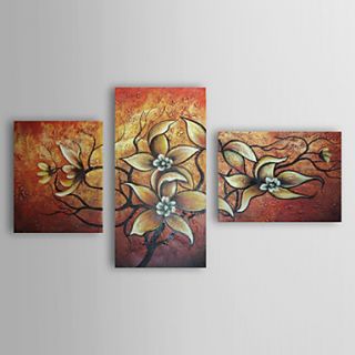 Hand Painted Oil Painting Floral Set of 3 1303 FL0073