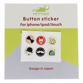 Cartoon Pattern Home Button Stickers for iPhone 5 and Others