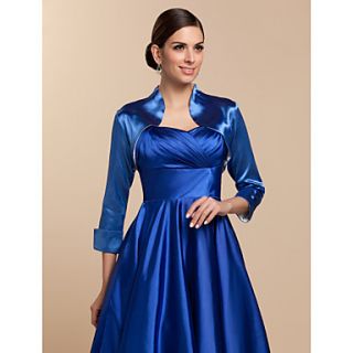 3/4 Sleeve Stretch Satin Evening/Wedding Wrap/Jacket (More Colors)