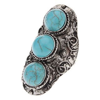 Tibetan Silver Green Turquoise Ring