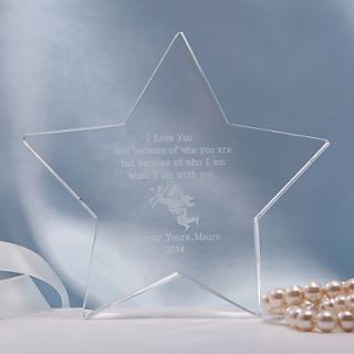 Personalized Star Shaped Wedding Cake Topper