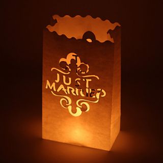 Just Married Cut out Paper Luminary (Set of 4)