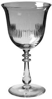 Bryce 784 5 Water Goblet   Vertical Cuts Circling Bowl