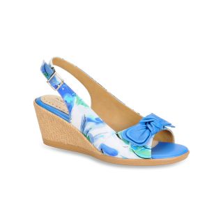 Softspots Lebeau Slingback Wedge Sandals, Blue, Womens