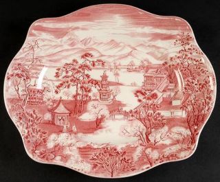 Johnson Brothers Enchanted Garden Pink 12 Oval Serving Platter, Fine China Dinn