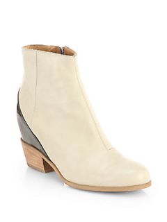 MM6 Maison Martin Margiela Leather Hidden Wedge Ankle Boots