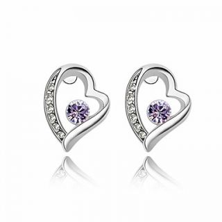 Charming Heart Cut Crystal Stud Earrings(More Colors)