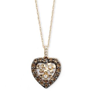 Closeout Le Vian Smoky Quartz Heart Shaped Pendant, Gold, Womens