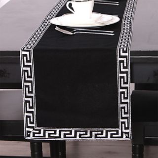 Classic Silver Printed Table Runner