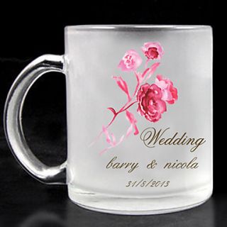 Personalized Frosted Glass   Rose Theme