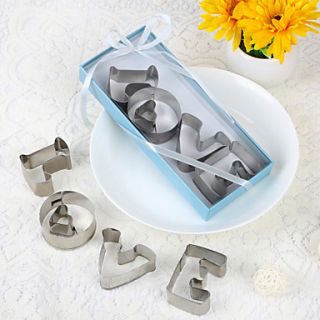 Love Metal Cookie Cutter Set Wedding Favor (4 Pieces,More Colors)
