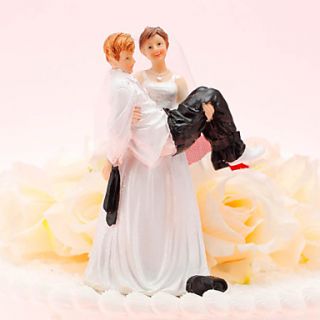 Holding The Groom Wedding Cake Topper