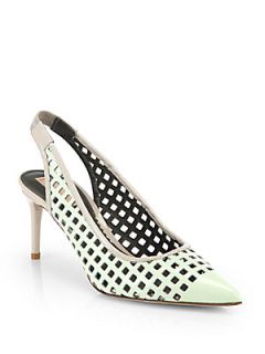 Reed Krakoff Bionic Academy Patent Leather Slingback Pumps