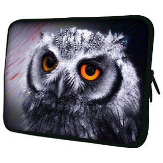 Gray OwlPattern Nylon Material Waterproof Sleeve Case for 11/13/15 LaptopTablet