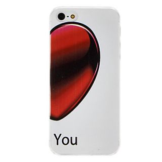 Red Heart Pattern Hard Case for iPhone 5/5S