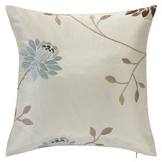 Country Beige Embroidery Polyester Decorative Pillow Cover