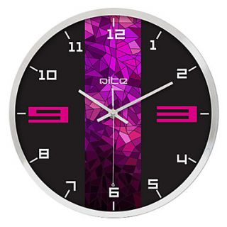 12H Classic Geometric Stainless Steel Wall Clock