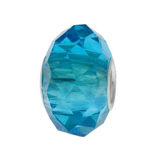 Forever Moments Aqua Faceted Glass Bead, Womens