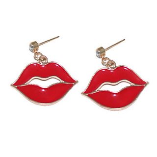 Red Lips Pattern Earrings
