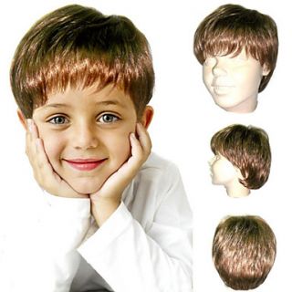 Capless High Quality Synthetic Short Straight Blonde Childrens Wigs