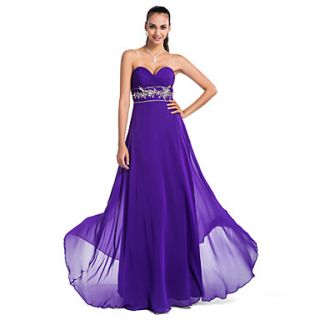 A line/Princess Sweatheart Floor length Chiffon Evening/Prom Dress