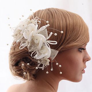 Beautiful Crystal Yarn With Imitation Pearls Wedding/Bride Headdress Flower