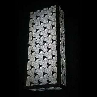 Stylish Wall Light with Sculptured Stainless Steel Shade