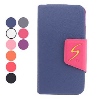 Litchi Grain Full Body PU Leather Case with Stand and Card Slot for Samsung Galaxy S4 I9500 (Assorted Colors)