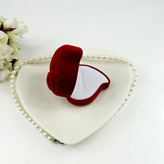 Heart Shaped Flannelette Womens Jewelry Box