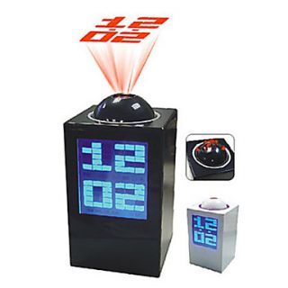 Desktop Digital Alarm Clock Calendar Thermometer Time Projector (Random Color, 3xAA)