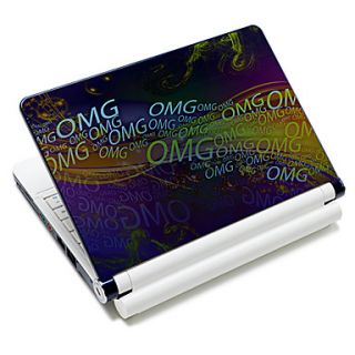 OMG Letters Pattern Laptop Protective Skin Sticker For 10/15 Laptop 18638(15 suitable for below 15)