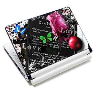 Rose And Apple Pattern Laptop Protective Skin Sticker For 10/15 Laptop 18646(15 suitable for below 15)