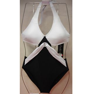 Womens Special Design Black White Sexy Halter One pieces Swimwear