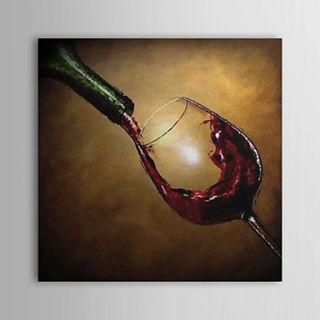 Hand Painted Oil Painting Still Life Wine Glass with Stretched Frame 1306 LS0359