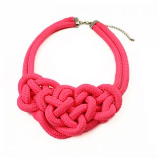 Womens Luxurious Thick Knitting Fluorescence Color Necklace