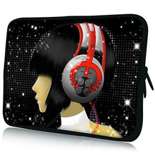 Music GirlPattern Nylon Material Waterproof Sleeve Case for 11/13/15 LaptopTablet