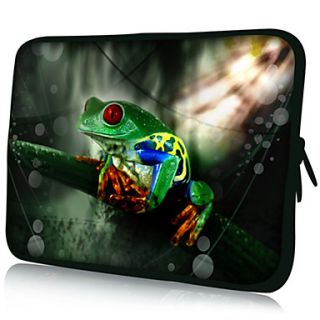 Little Green FrogPattern Nylon Material Waterproof Sleeve Case for 11/13/15 LaptopTablet